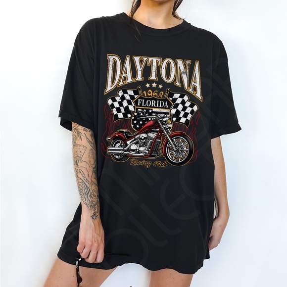 Daytona Motorcycle Comfort Colors Graphic Tee - Picture 2 of 10